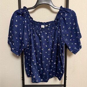 NWT Gap Factory Flowy Peasant Top Size XS